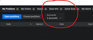 My Position - Accounts Button